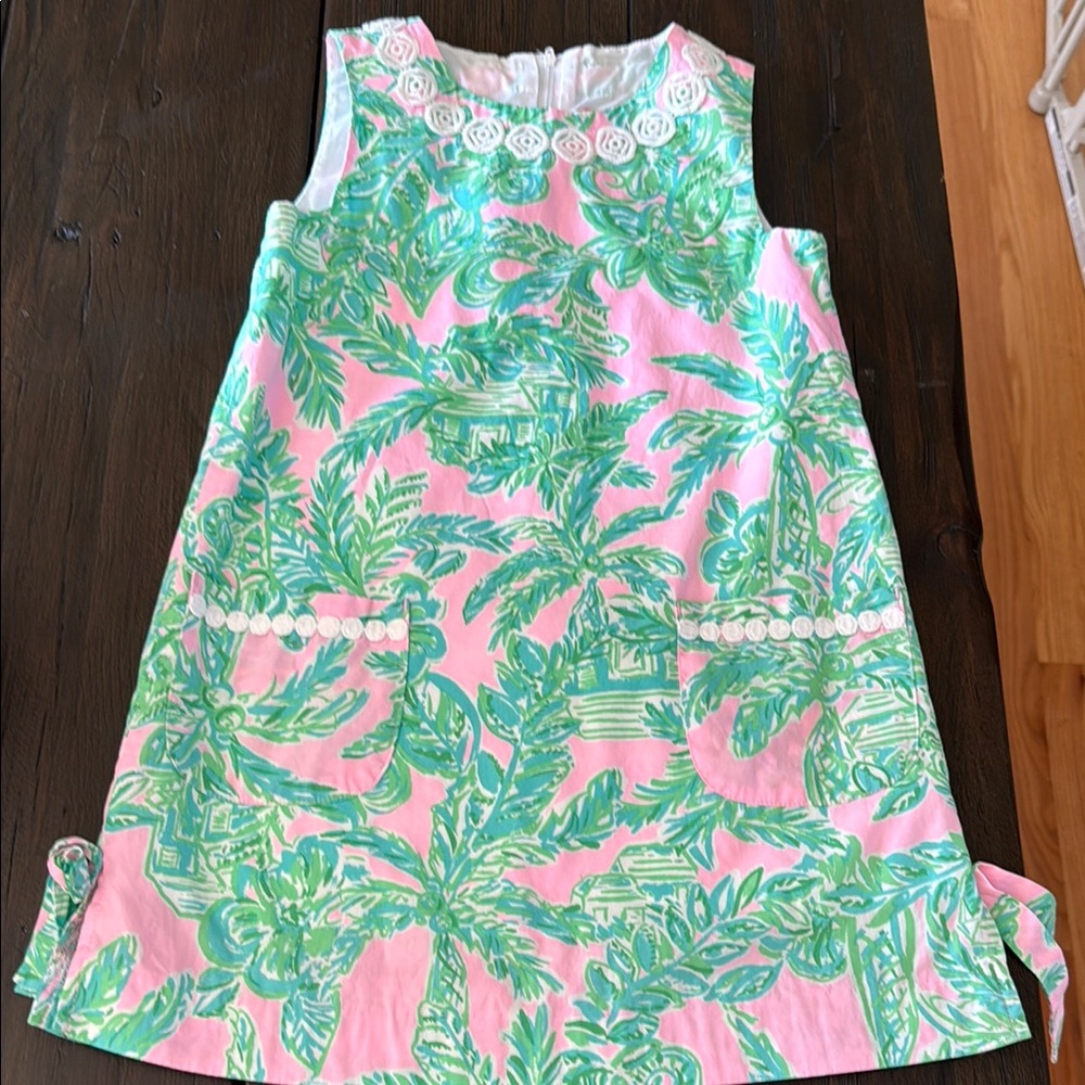 Lilly Pulitzer Pink and Green Tropical Dress
